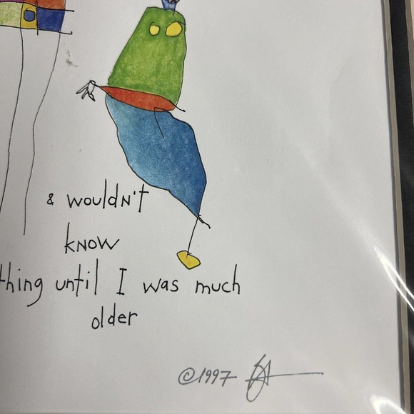 Brian Andreas 1997 Signed Story People Print Hindsight‎ Matted No Frame - Picture 4 of 5